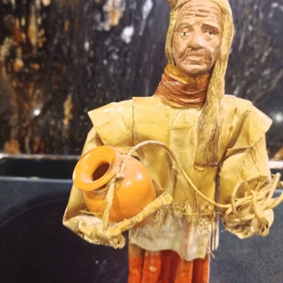 SET OF 2 HAND CRAFTED VINTAGE FIGURINES FROM MEXICO - Picture 4 of 6